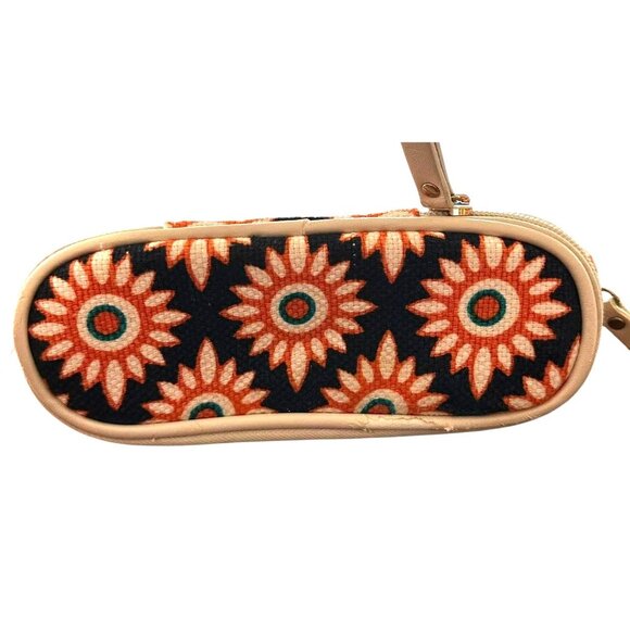 Spartina 449 Cosmetic Makeup Bag Small Tote Floral Zipper Compartments R… - Picture 4 of 12